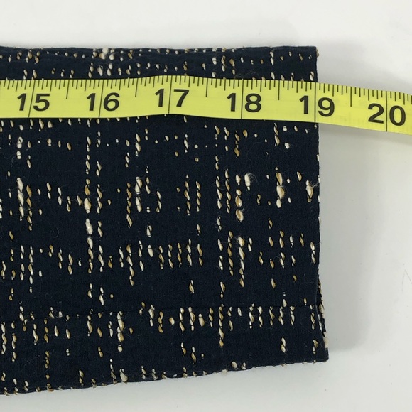 T. Tahari Blue Tweed Sofie Jacket Snap Front 6P - Picture 8 of 8